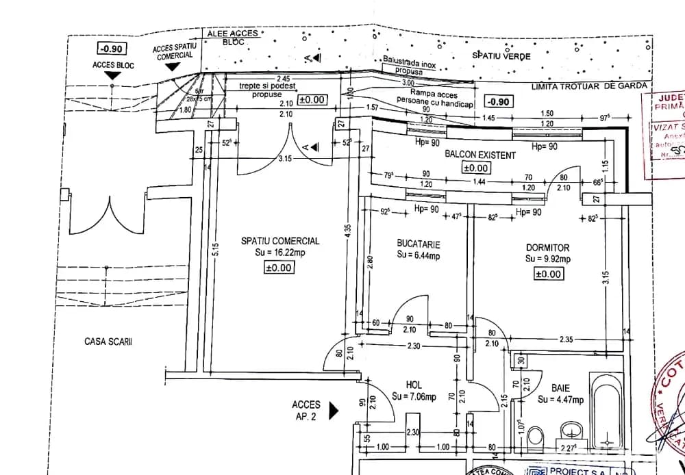 Apartament 2 camere modificat in 3 camere - zona Brătianu | OCAZIE UNICĂ - imagine 1
