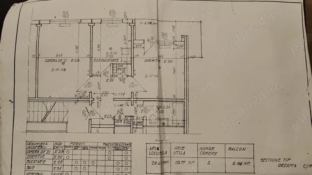 Apartament 2 camere, Tomis nord, 58m