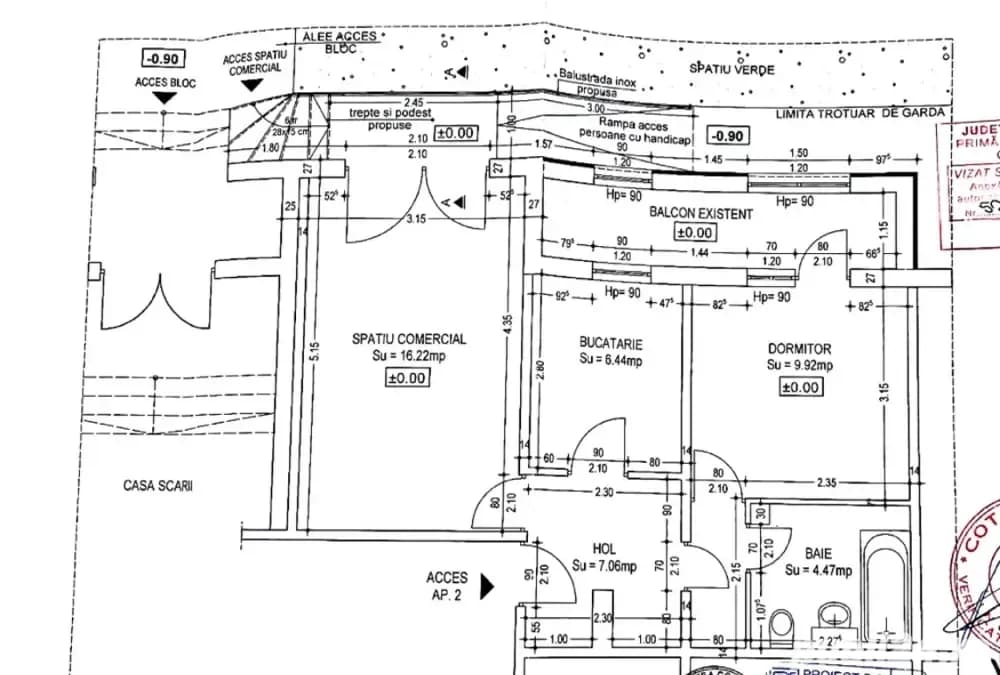 Apartament 2 camere modificat in 3 camere - zona Brătianu | OCAZIE UNICĂ - imagine 1