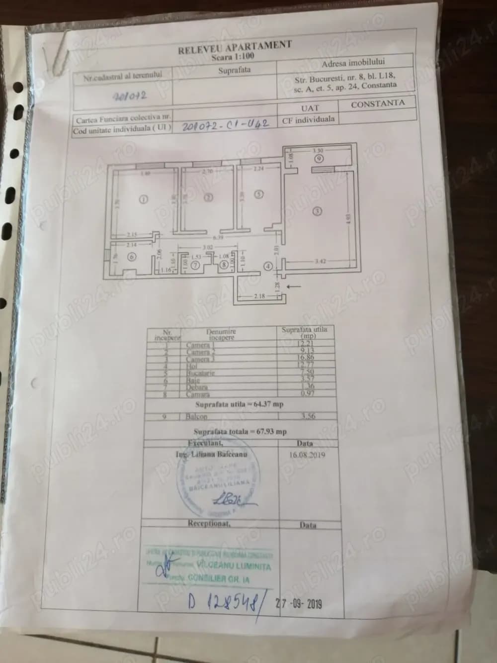 Apartament 3 camere Casa de Cultură Constanța