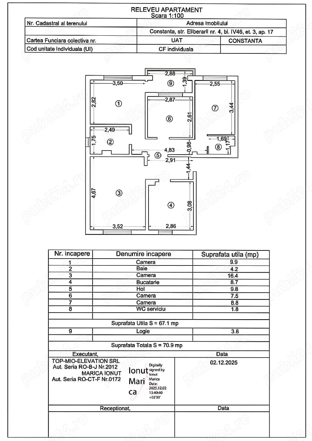 vand apartament 4 camere zona brick - imagine 1