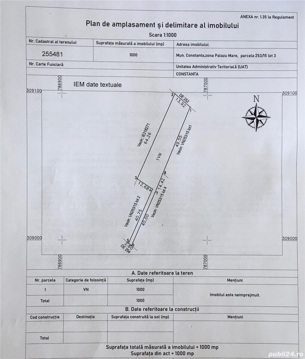 Teren, 1000 mp, intravilan, zona Boreal Plus, Str. Amsterdam