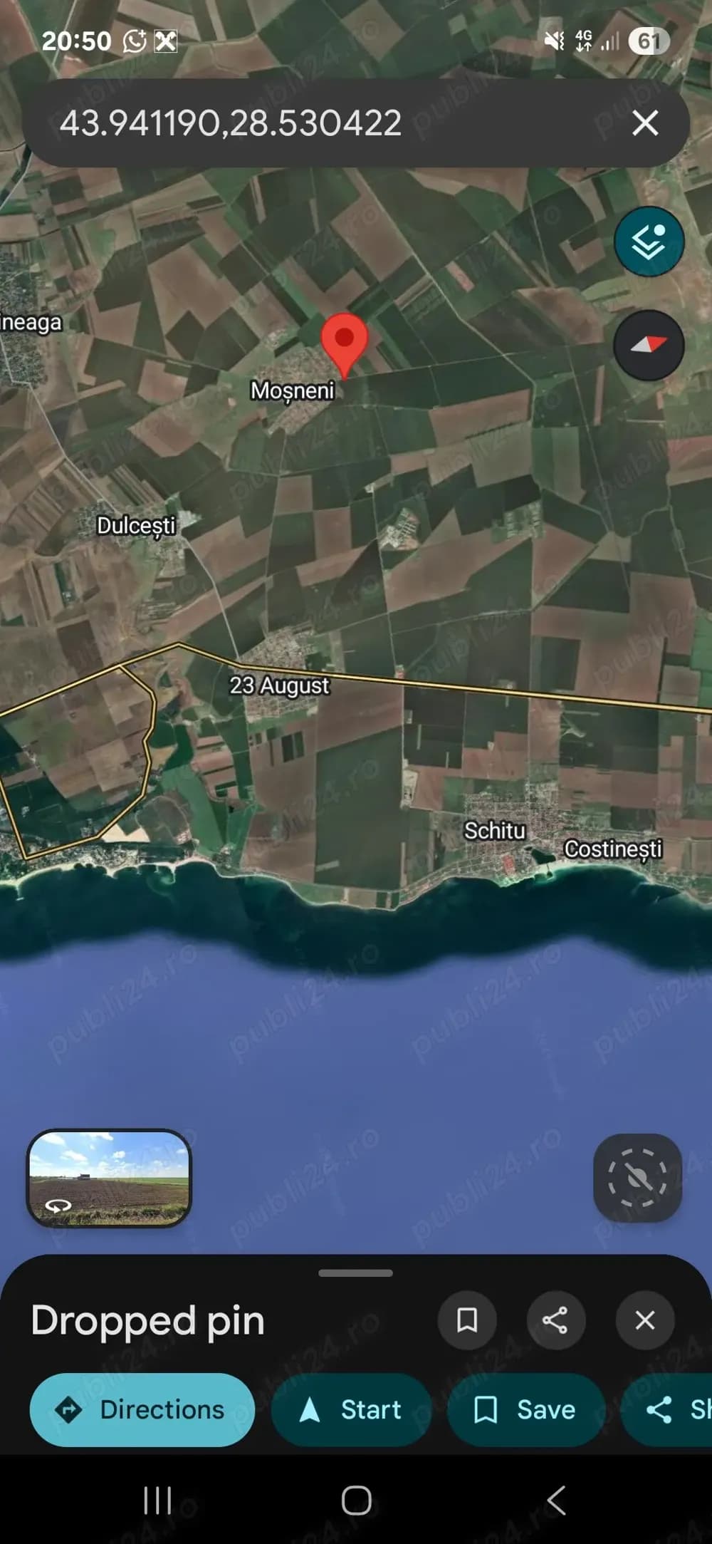 Teren intravilan 920 mp   dublă deschidere, 2 străzi asfaltate   5 min de stațiuni