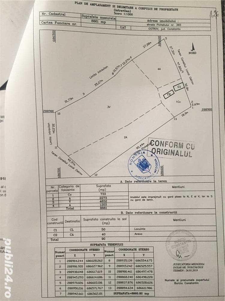 Teren intravilan 8861m2 - Ideal pt ferma sau sere - Com. Ostrov - Sat Almalau