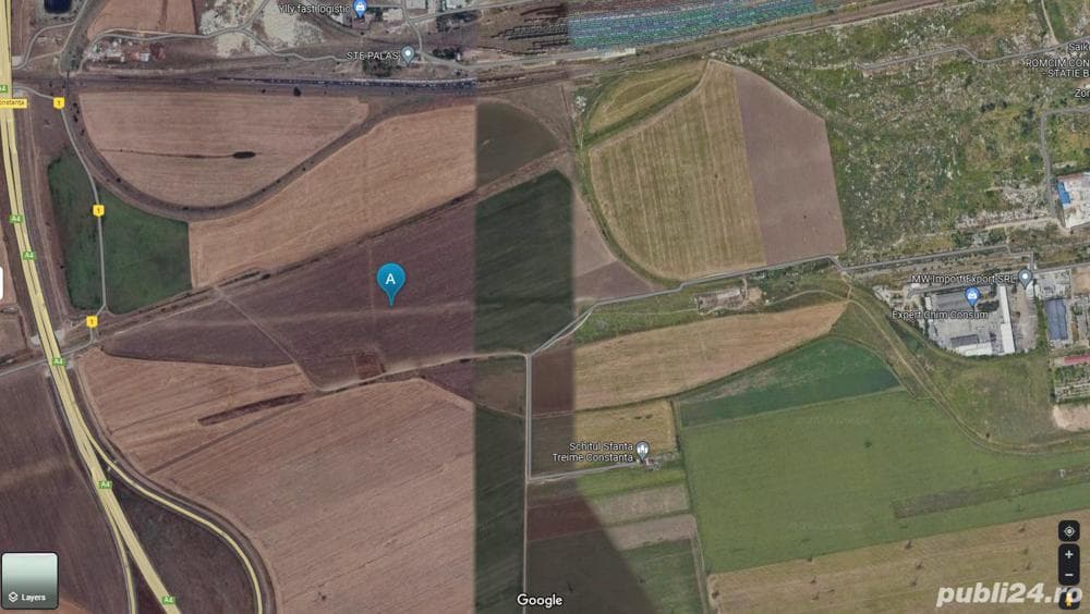 Teren extravilan agricol intre Zona Industriala si autostrada A4