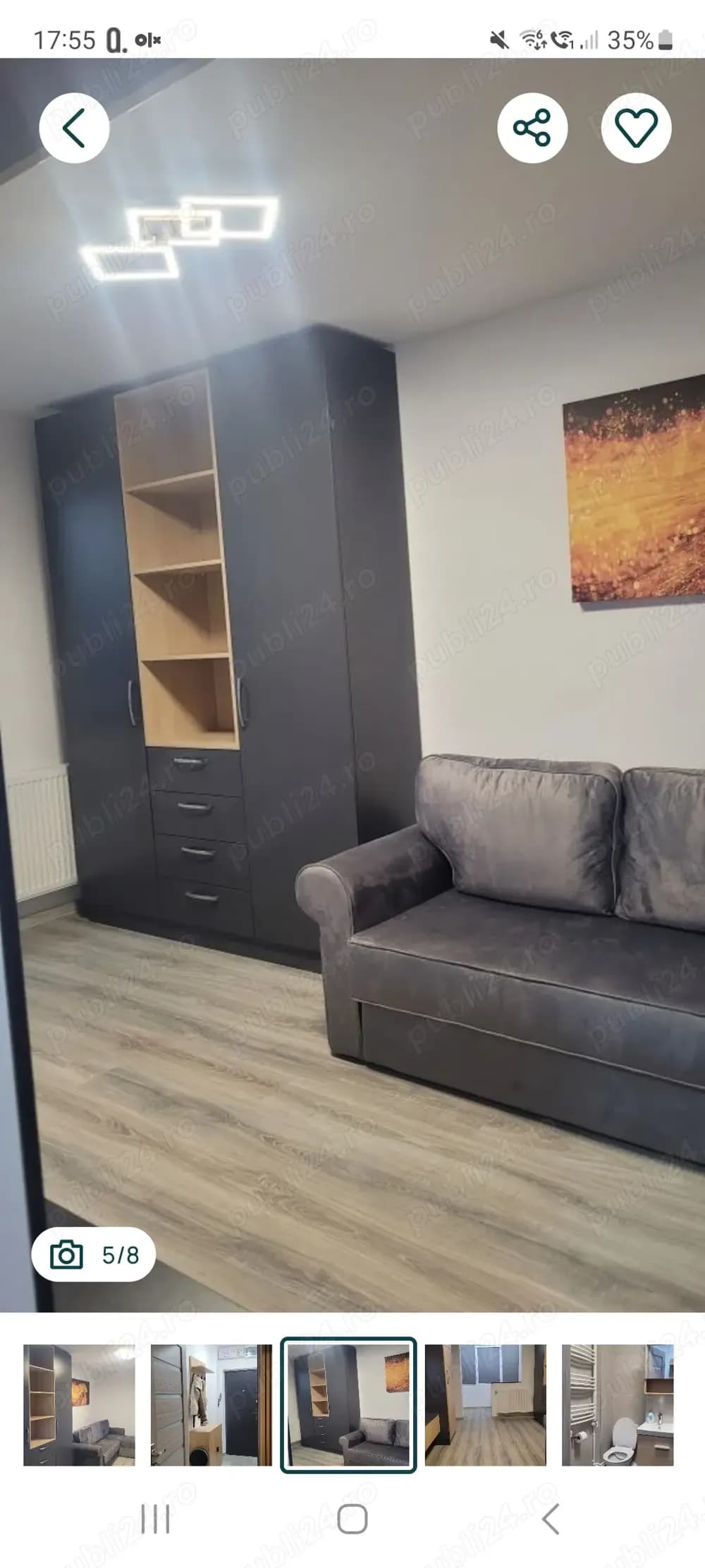 Ofer garsonieră spre închiriere