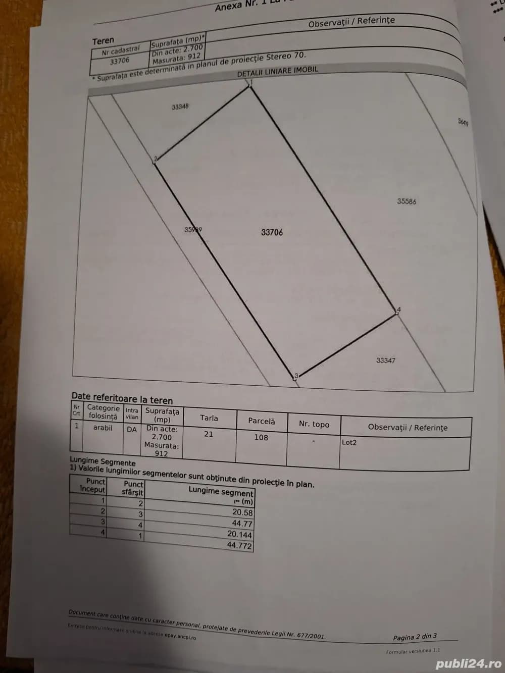 teren intravilan isalnita 900 m - imagine 1