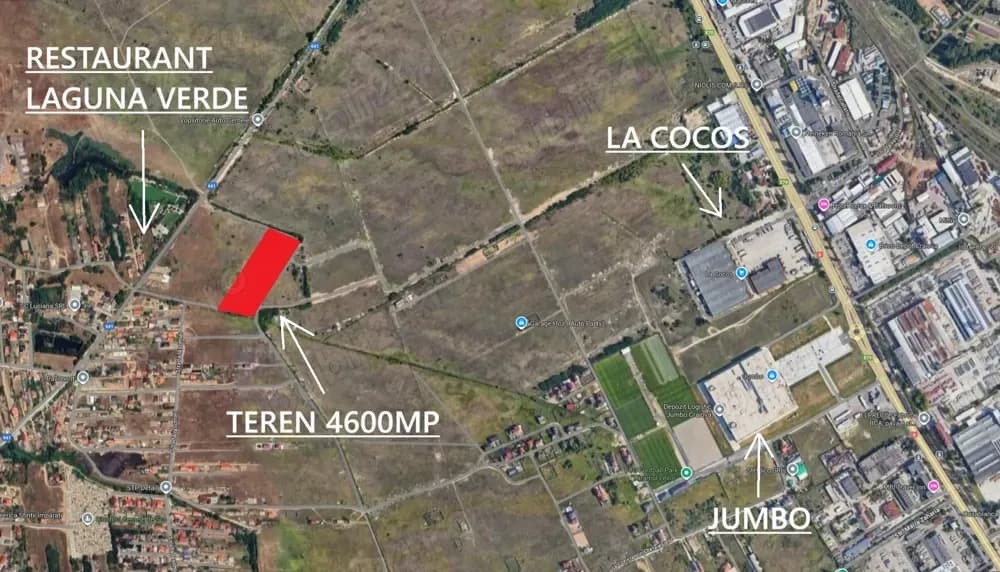 Teren 4600mp in spate la Jumbo - Zona Cernele - Craiova - Curand in Intravilan !!!