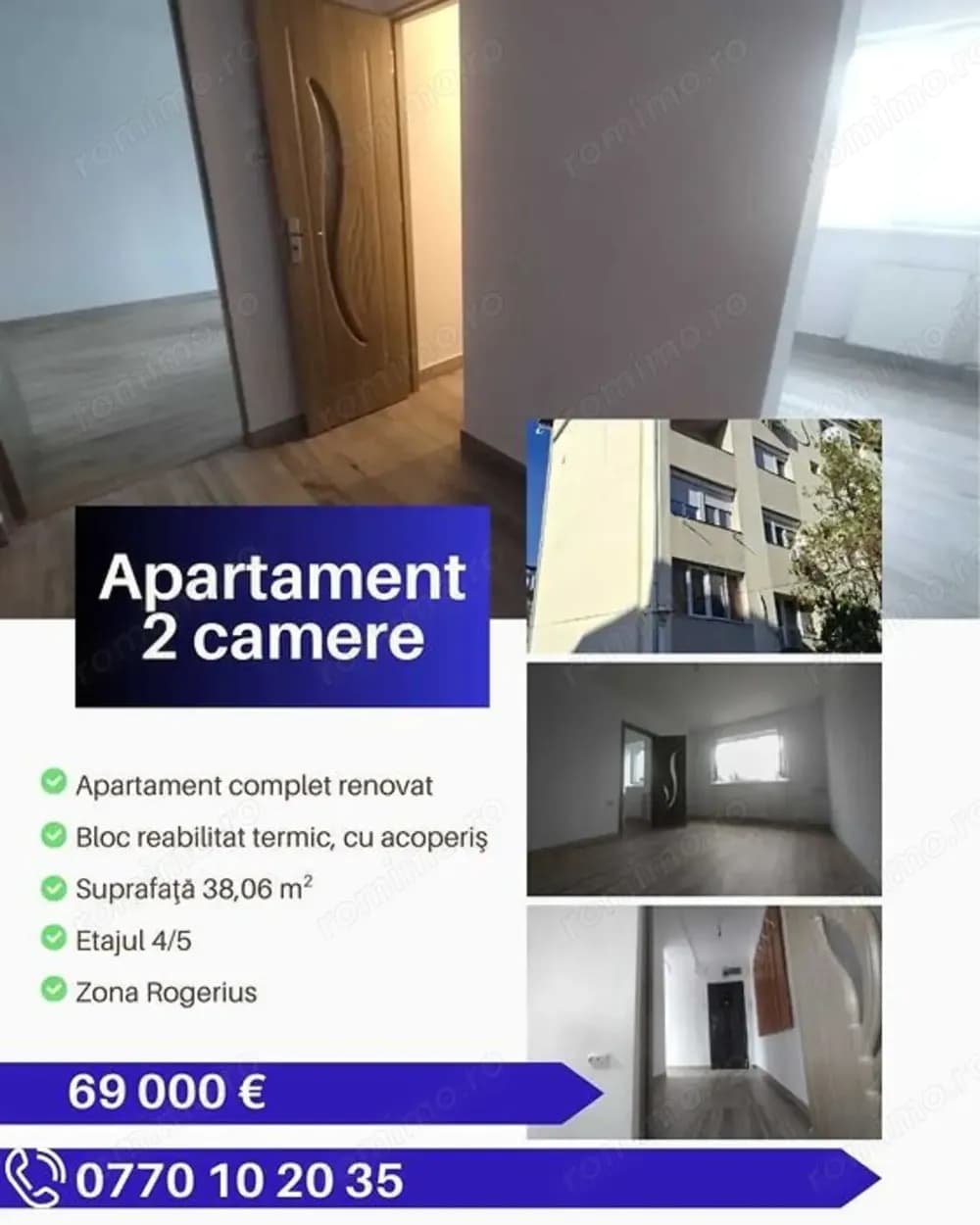 Apartament 2 camere complet renovat 69.000 euro - imagine 1