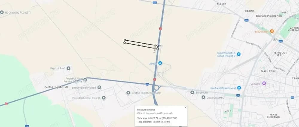 Teren 6.5ha - Centura Vest Ploiesti