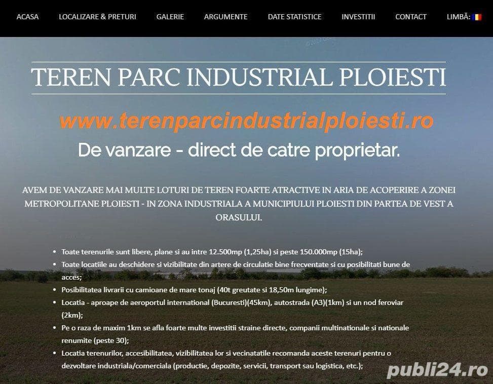 Teren parc industrial Ploiesti Aricestii Rahtivani 2-10ha