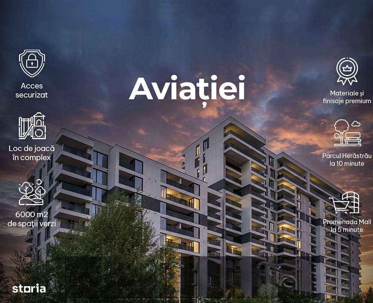 City Point Aviatiei - Apartament nou 2 camere si parcare subterana