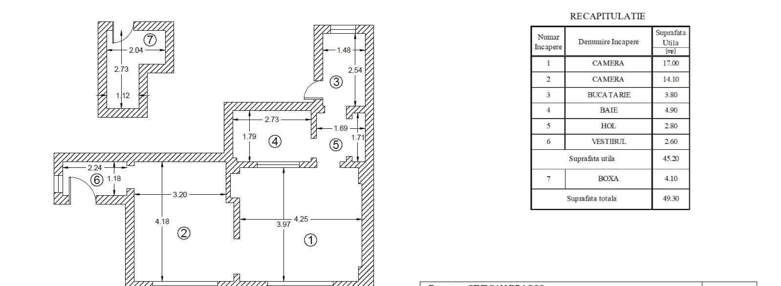 Eminescu 2 camere demisol