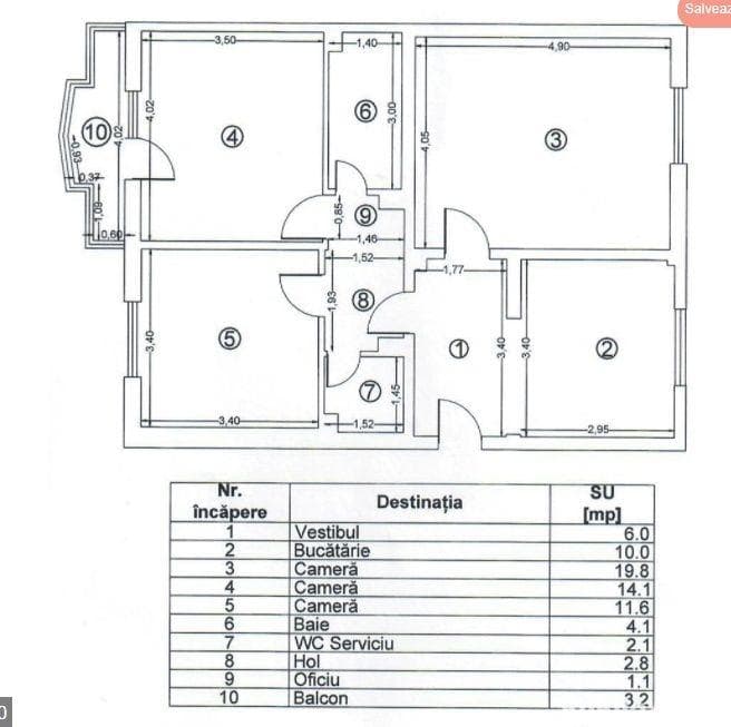 Închiriere Move-in ready: 3 camere cu 2 băi + loc de parcare