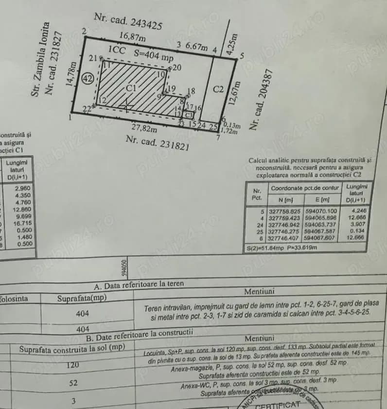 Casa cu teren, anexe, garaj, pivnița, renovabila