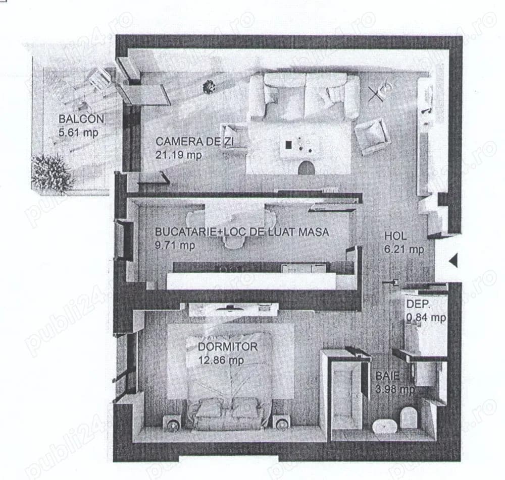 Apartament 2 camere in "Delta City"