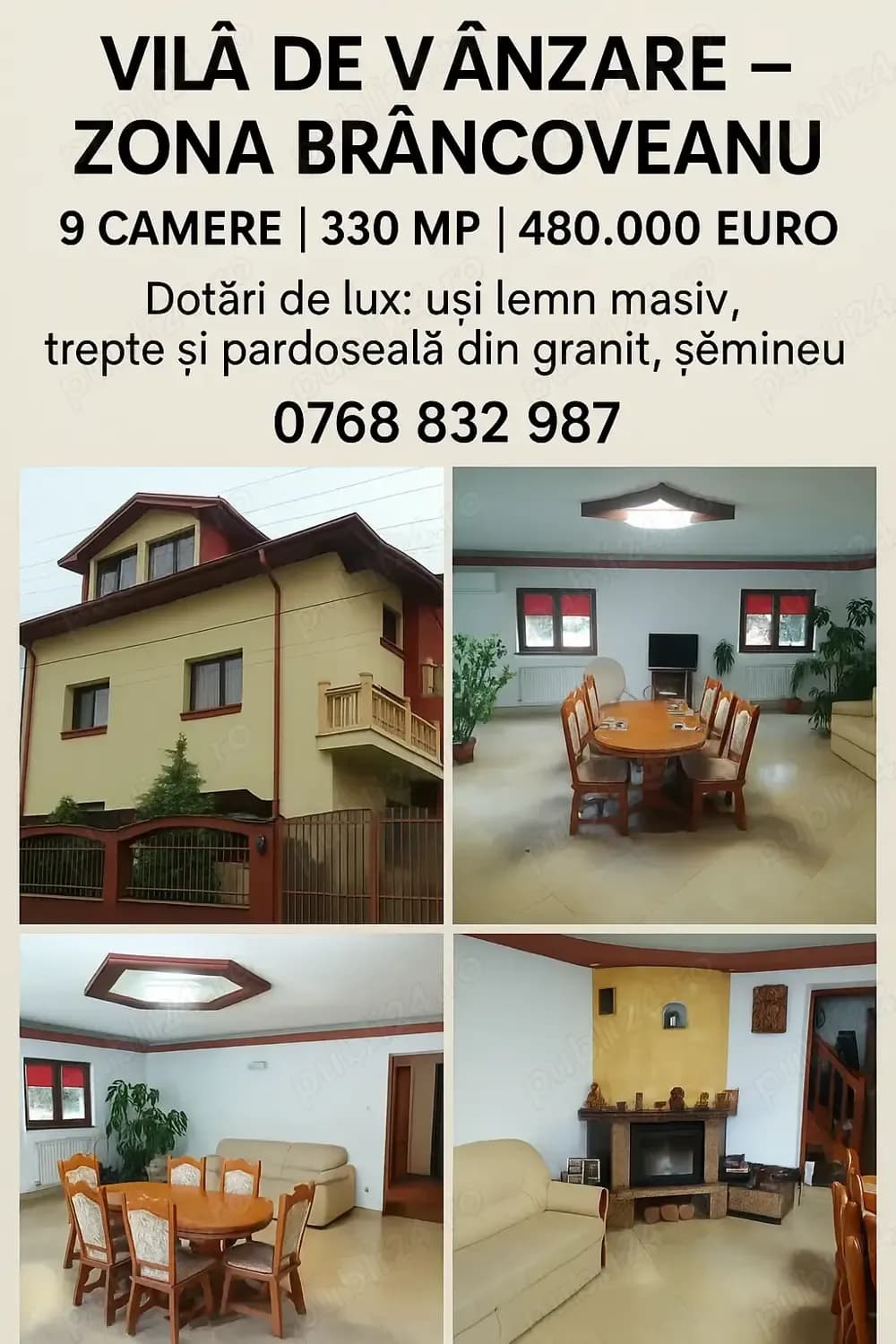 Vilă Brâncoveanu | 330 mp | Proprietar | Fără comision | Negociabil!