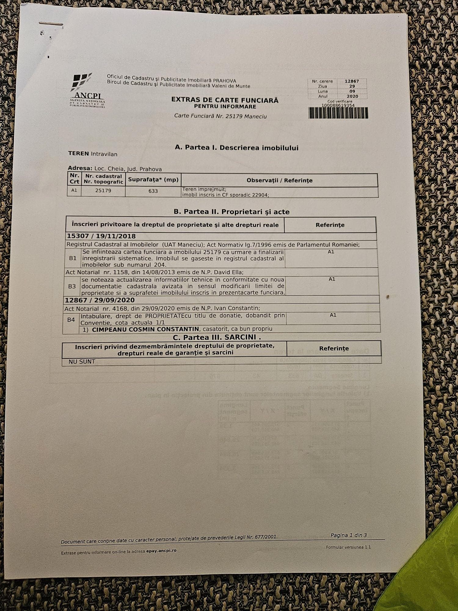 Vânzare teren  Cheia, Maneciu,Prahova - imagine 1