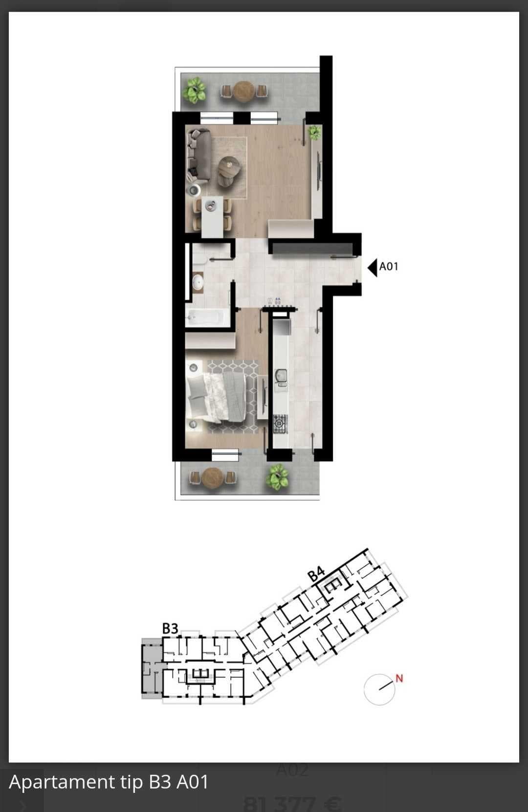 Vand apartament 2 camere nou - imagine 1