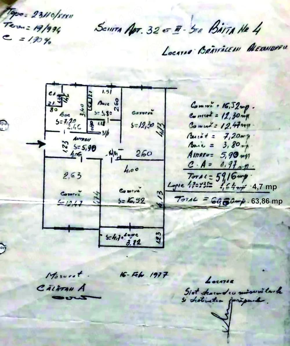 Proprietar vând apartament 3 camere, în Cluj-Napoca, cart. Gheorgheni, aleea Băița 4 - imagine 1