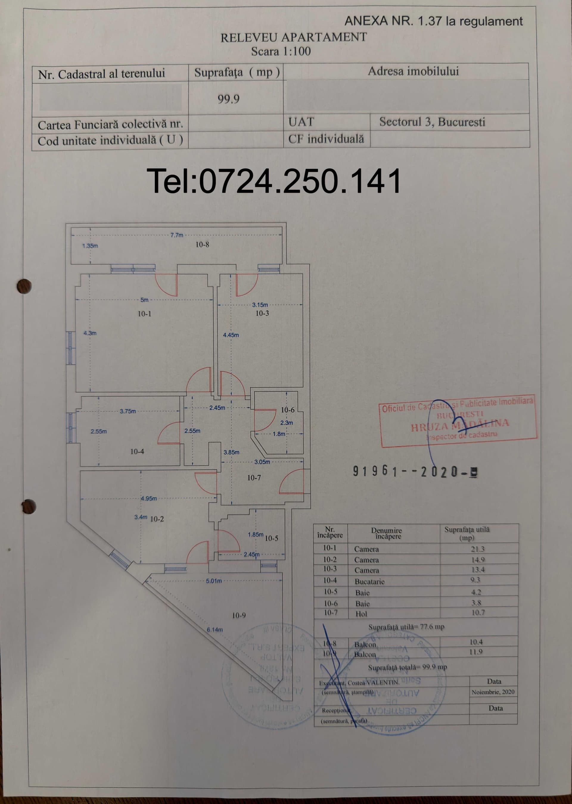 Apartament 3 Cam decomandat | Bloc Boutique | Piața Muncii – Decebal - imagine 1
