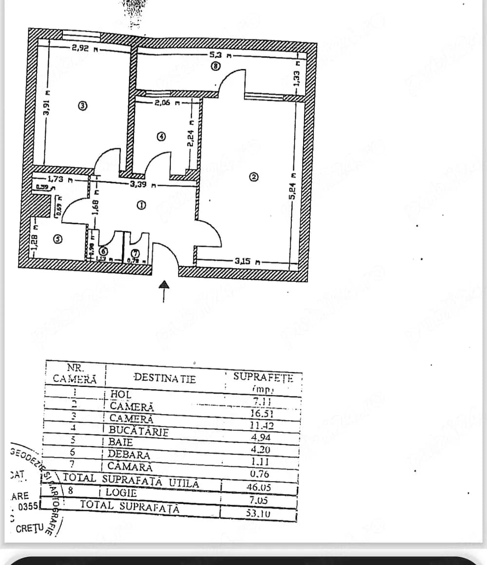 Vând apartament 2 camere lângă scoala 194
