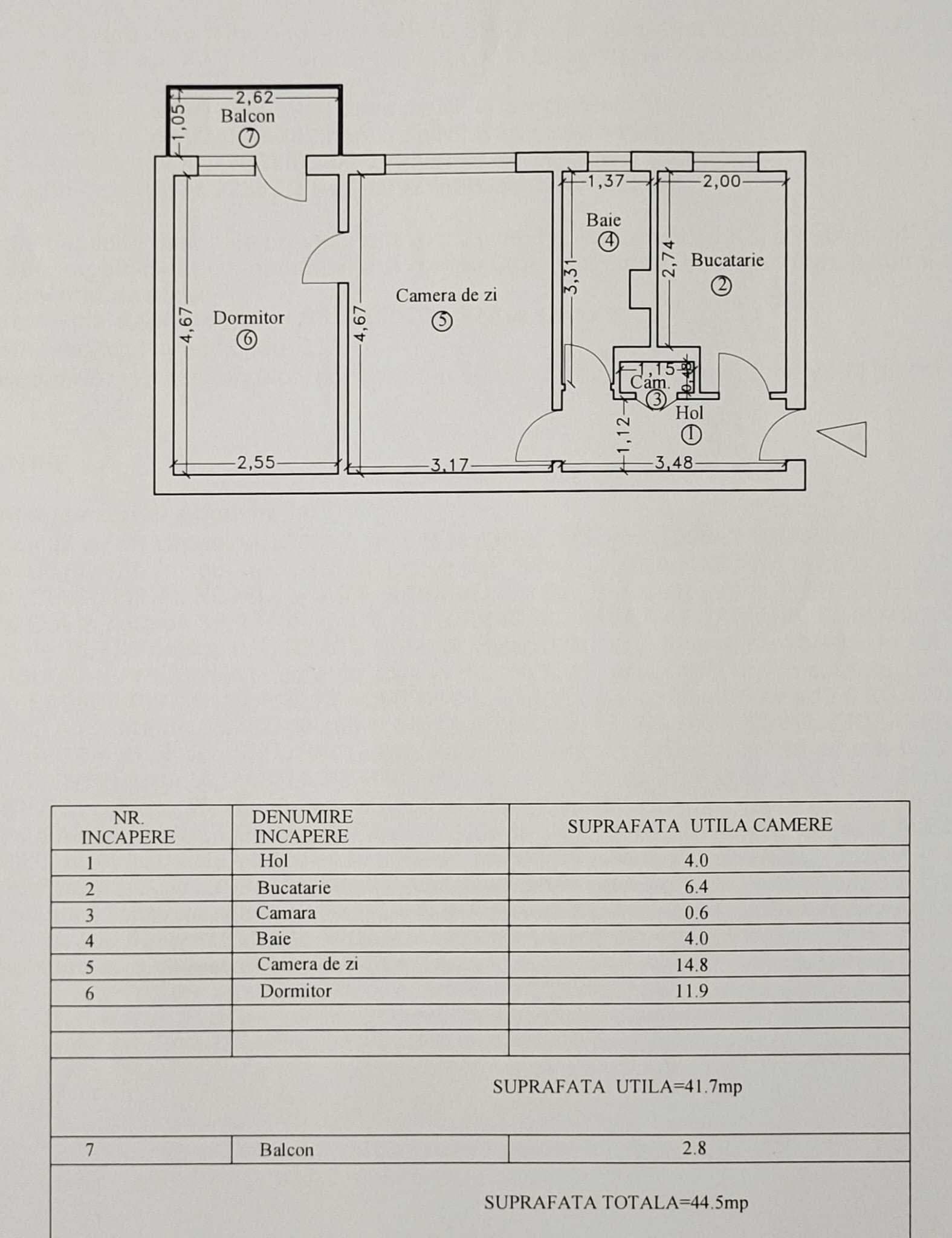 URGENT - Ap. 2 camere - Cf 2A - Bucatarie Mare - Nedecomandat -  Et. 2/4 - Vest - imagine 1