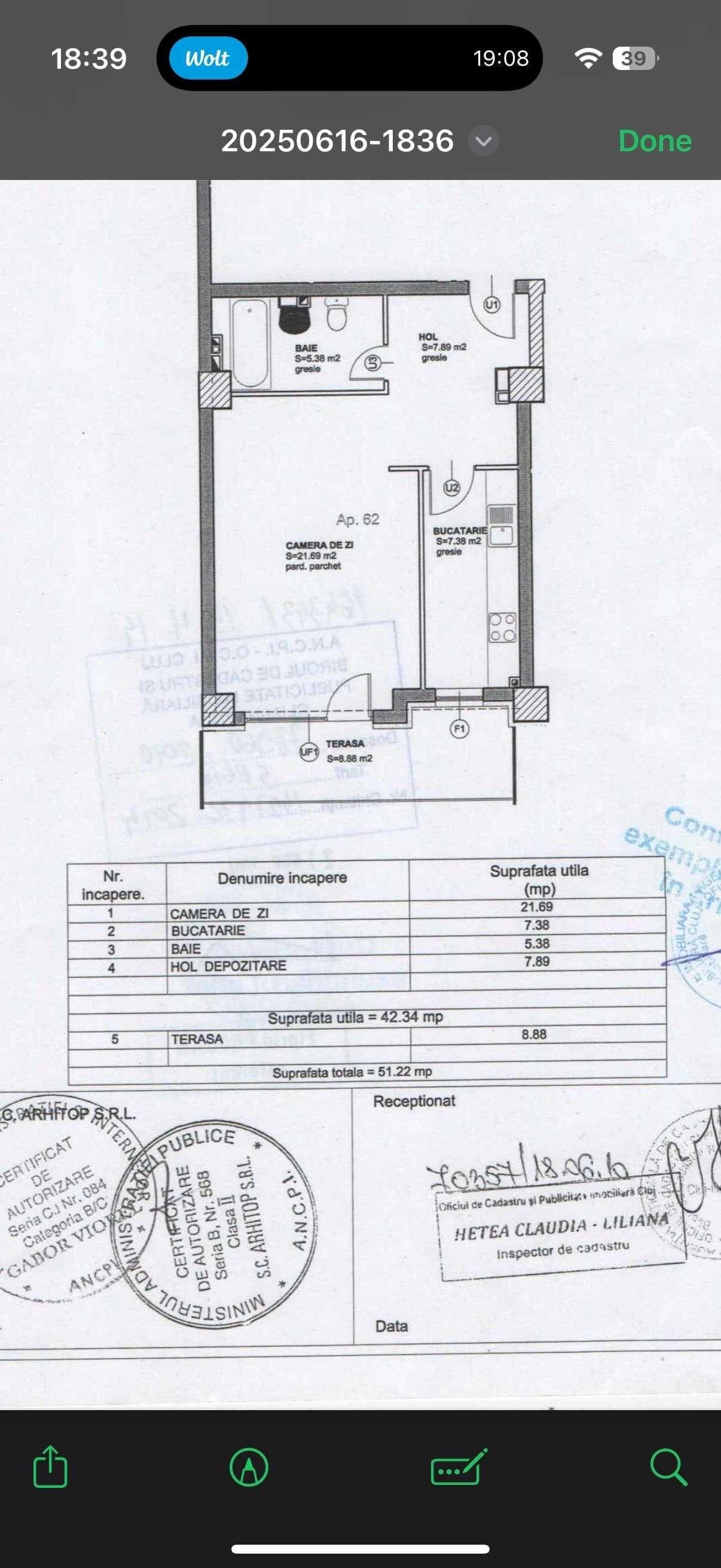 PF vand Apartament 1 cameră 42,3mp utili, Buna Ziua, Bonjour Residence - imagine 2