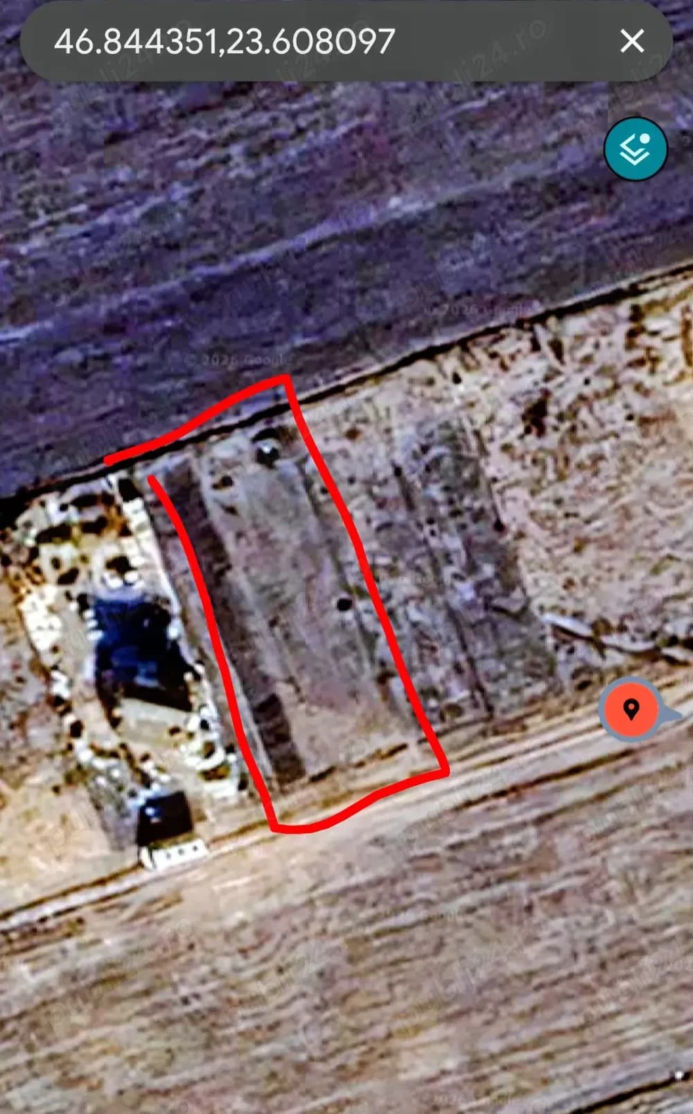 Vând teren extravilan 500 mp.