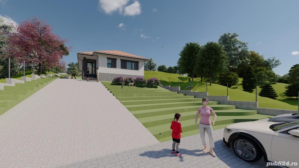 Vand teren intravilan cu proiect de casa