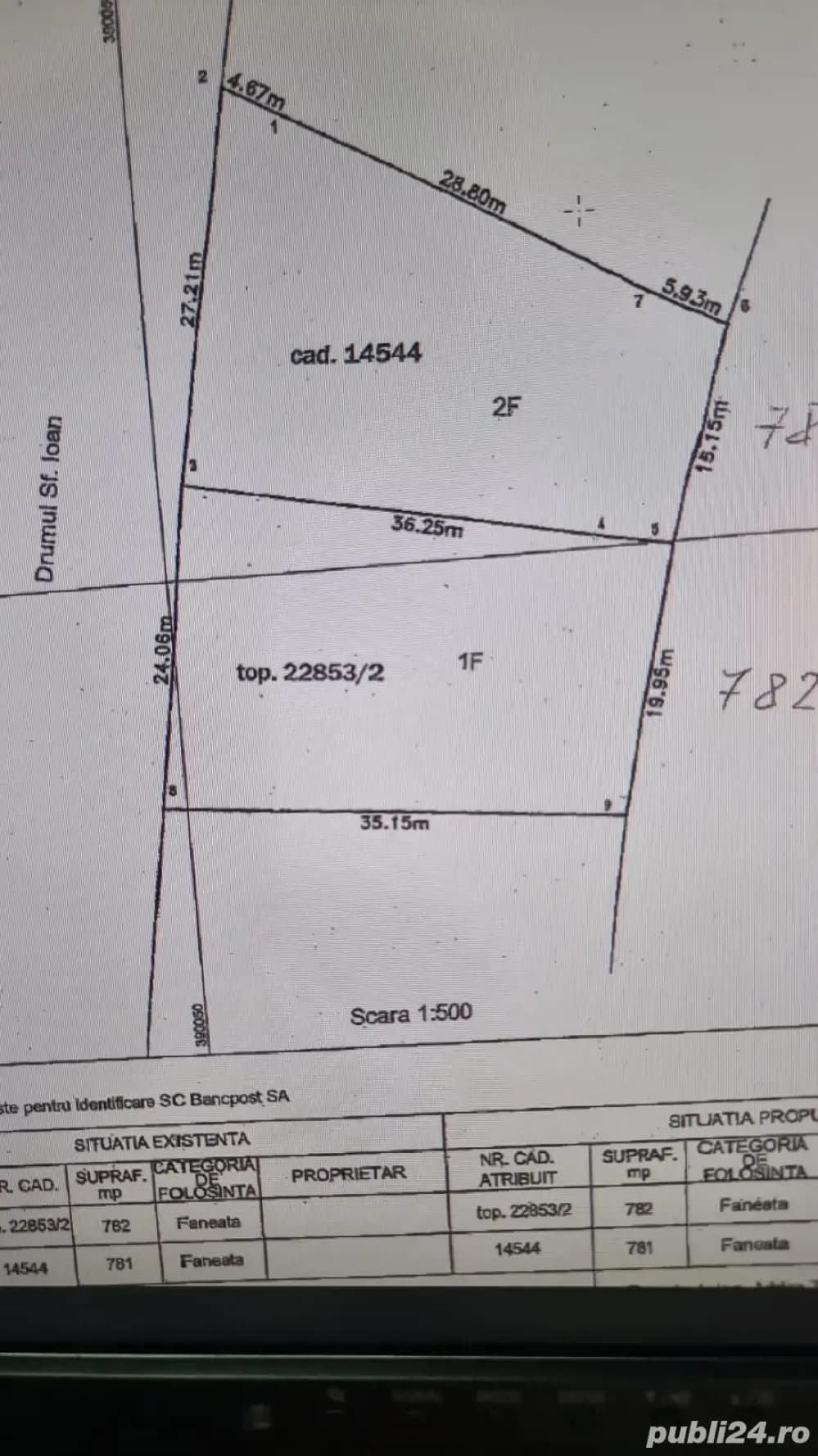 Vand doua parcele de teren in Faget