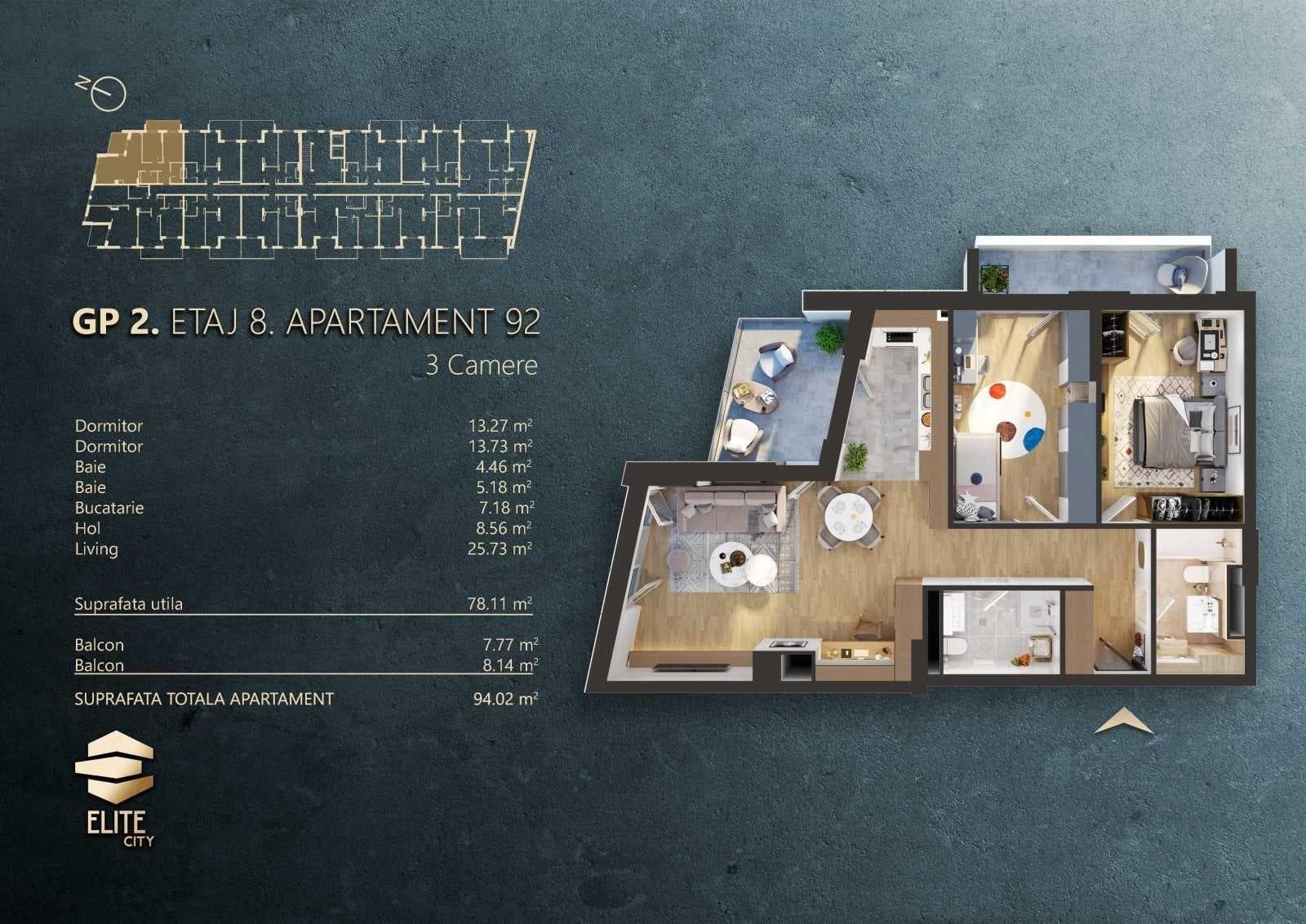Apartament 3 camere Elite City Cluj-Napoca - imagine 8