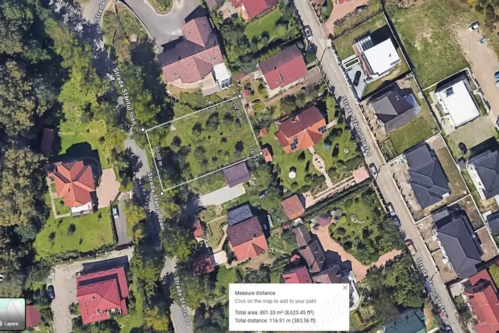 Teren intravilan 800 mp in zona cu vile de lux! - imagine 1