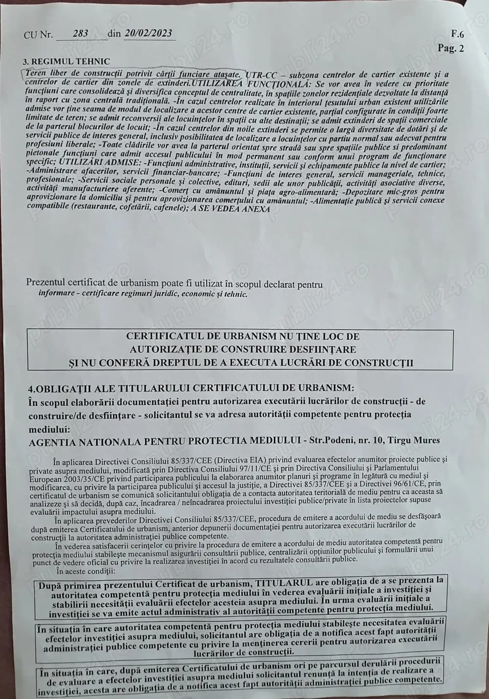 Vând teren in cartierul Unirii(zona Penny market)