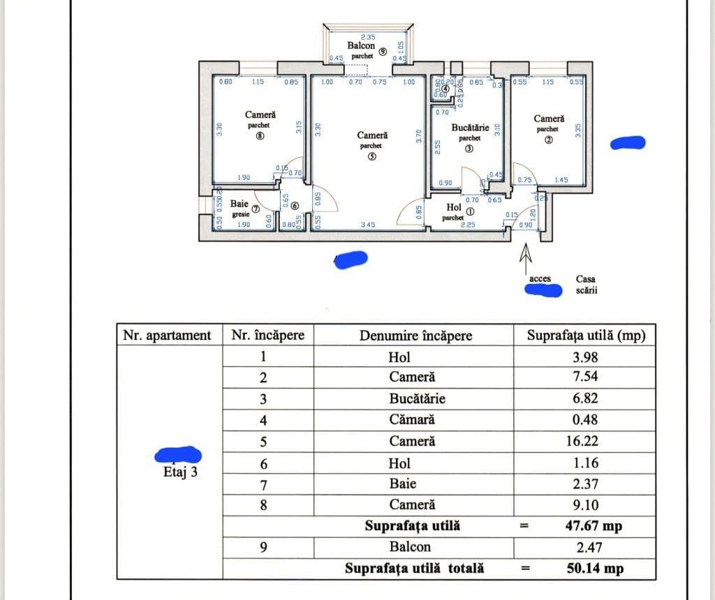 Apartament cu 3 camere de închiriat în Astra Brasov