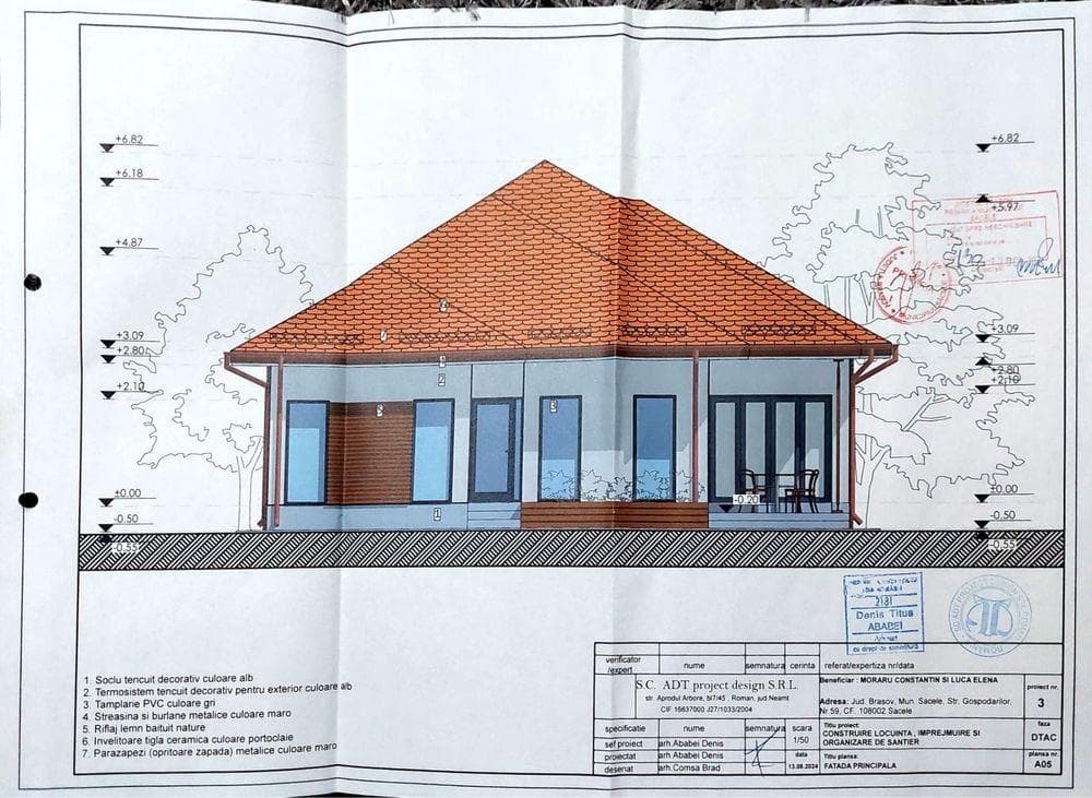 Casa la stadiul de proiect pe parter