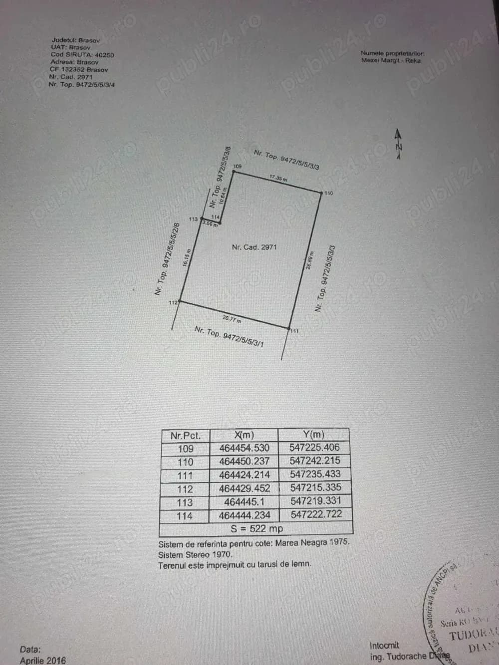 Teren de vanzare, cartier Tractorul, 522m2