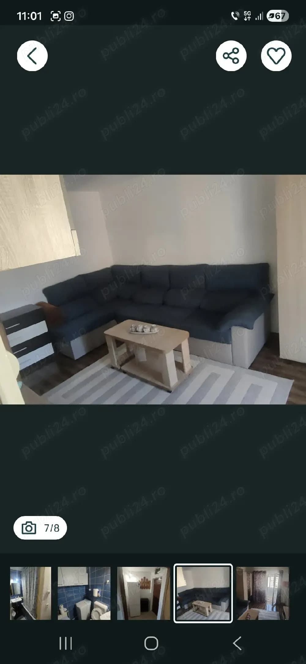 Direct proprietar inchiriez garsoniera in Racadau