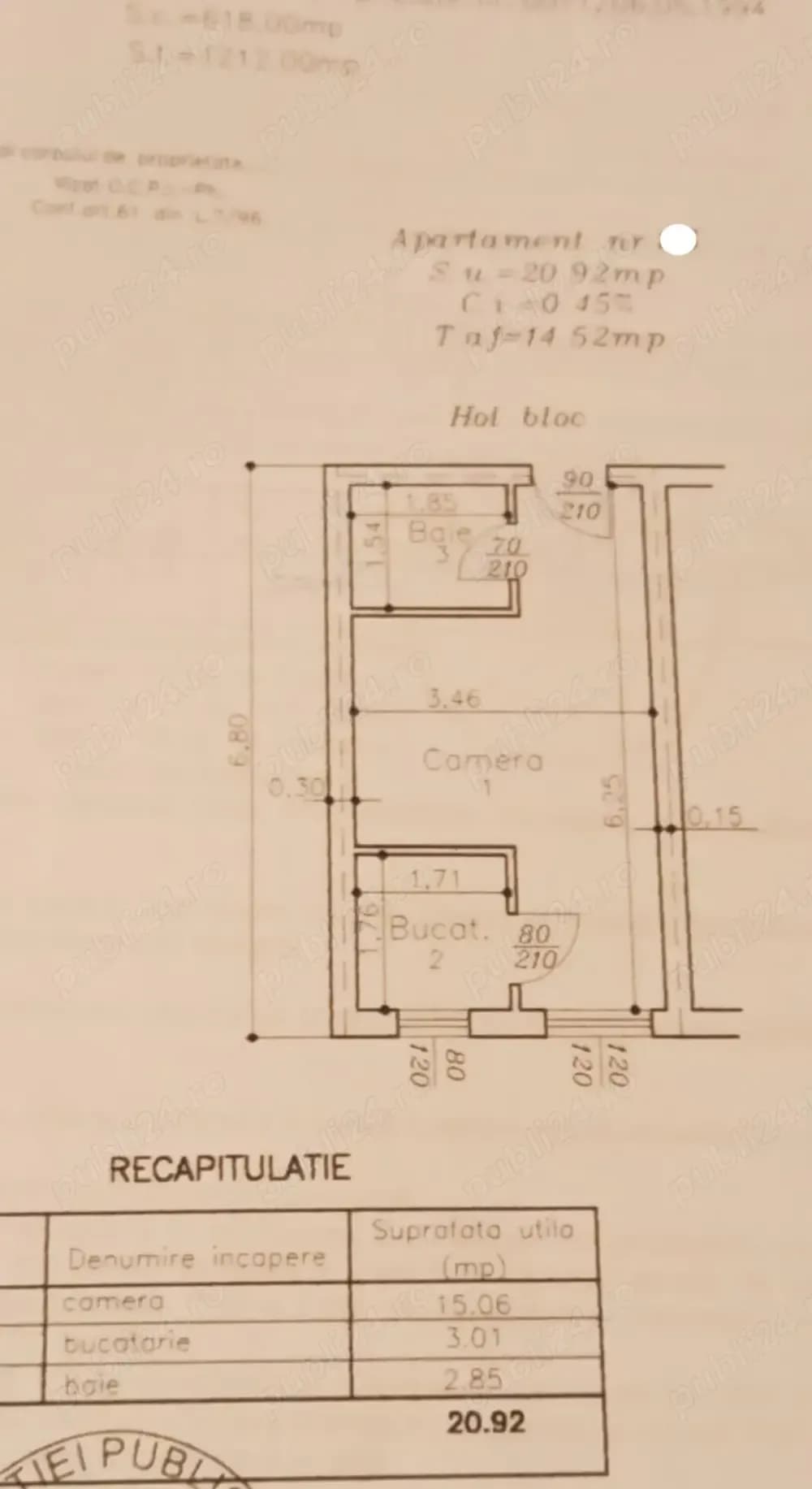 Garsoniera Sud etaj 1 de vanzare