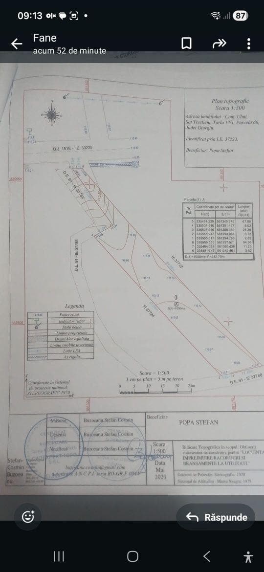Vând teren intravilan trestieni Giurgiu - imagine 1