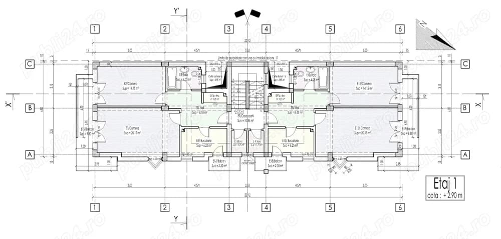 Apartament 2 camere in vila, decomandat, in constructie 2025-2026