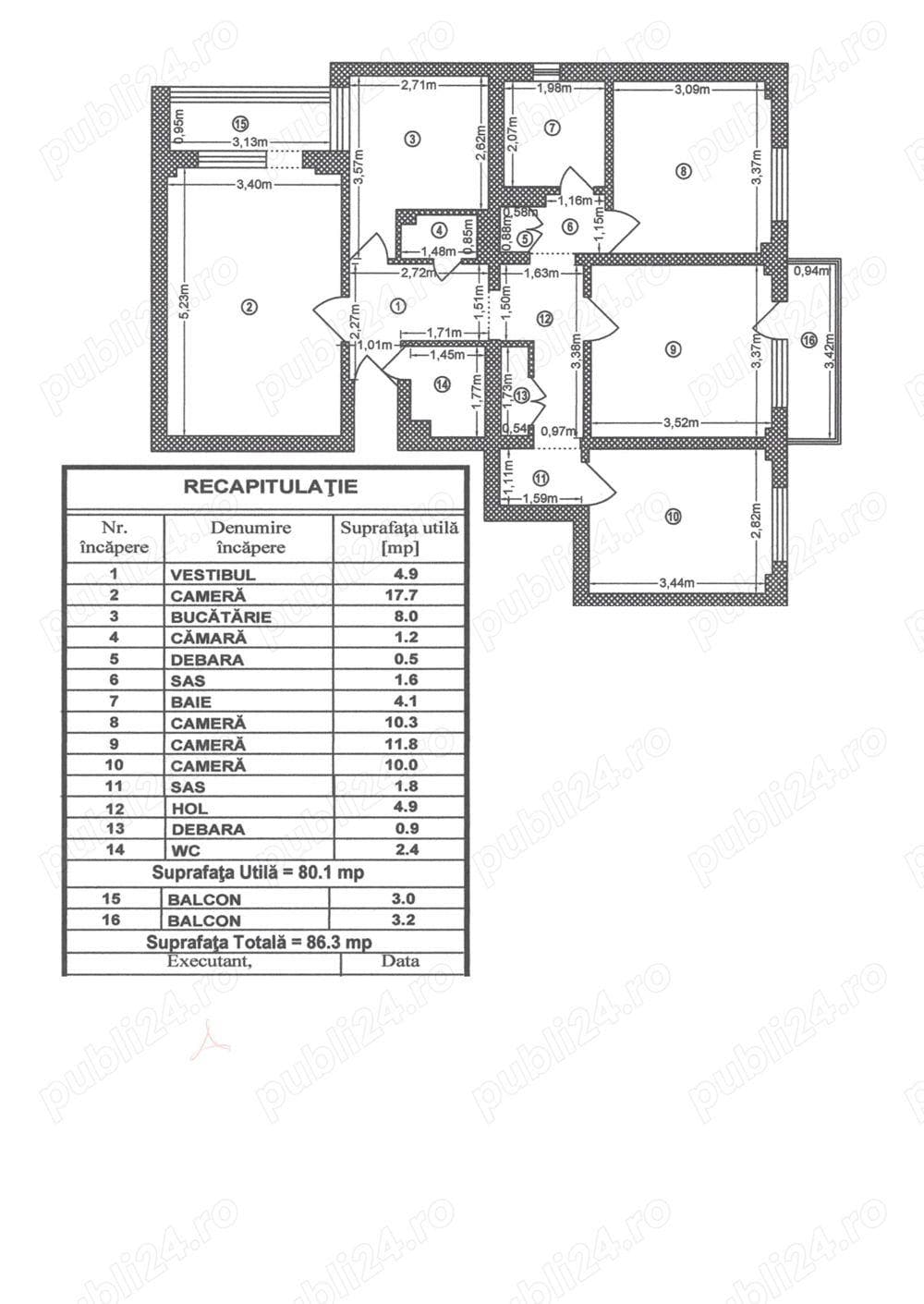 Persoana fizica vand 4 camere Bdul Chisinau vis a vis complex Miramar, Mega Mall - imagine 1