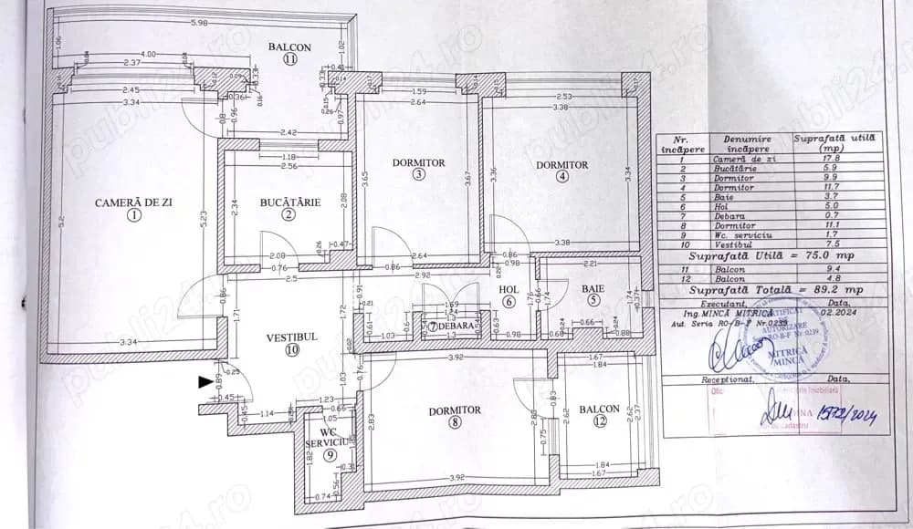 Vand apartament 4 camere - imagine 1