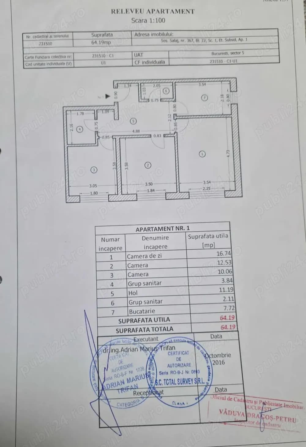 3 Camere DECOMANDAT Confort Urban Bloc 2016 Salaj Sector 5