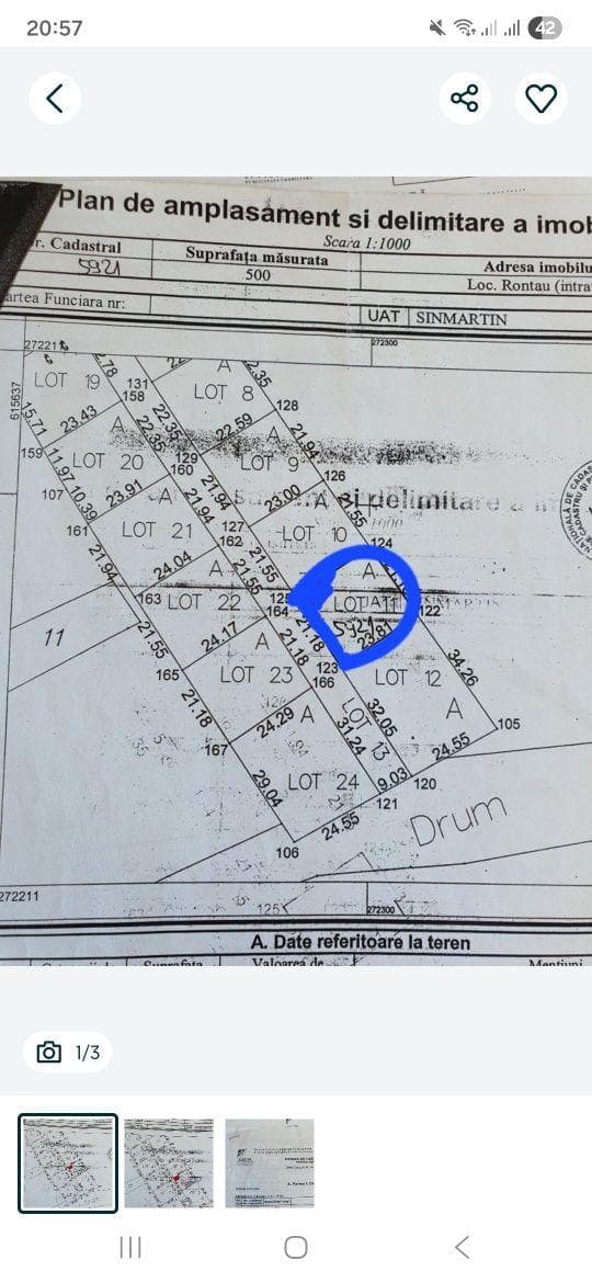 Vînd teren intravilan Rontau - imagine 1