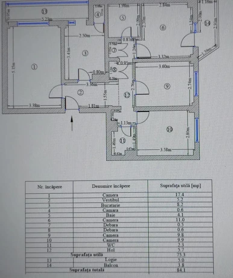Ap. 4 camere, bloc 1984, centrala termica - imagine 1